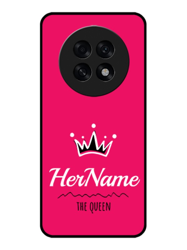 Custom Oppo F31 Pro Plus 5G Custom Glass Phone Case - Queen With Name Design