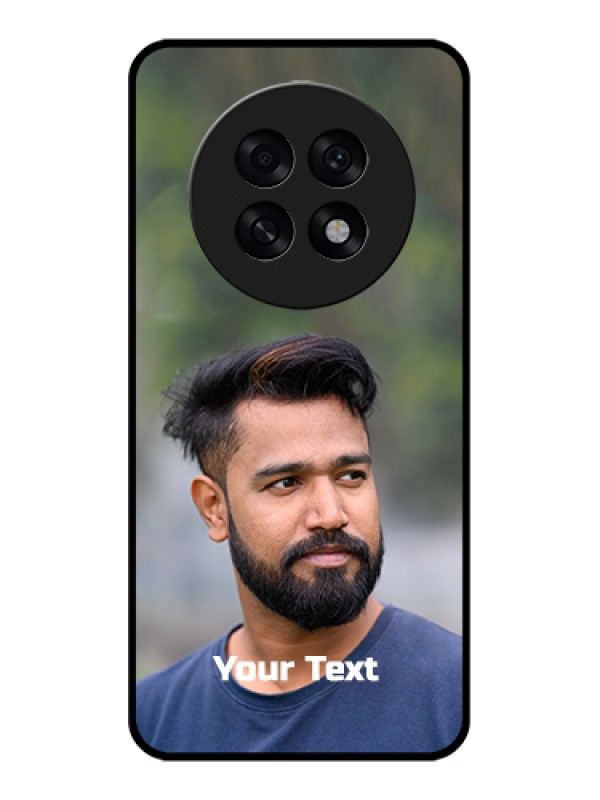 Custom Oppo F31 Pro Plus 5G Custom Glass Phone Case - Photo With Text Design