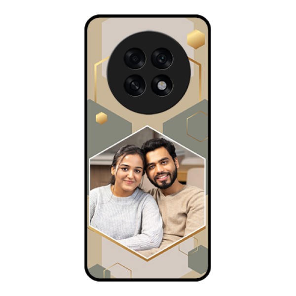 Oppo F31 Pro Plus 5G Custom Glass Phone Case - Stylish Hexagon Pattern Design Oppo F31 Pro Plus 5G Custom Glass Phone Case - Stylish Hexagon Pattern Design