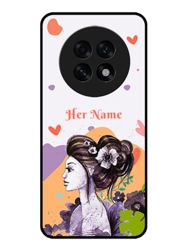 Custom Oppo F31 Pro Plus 5G Custom Glass Phone Case - Woman And Nature Design