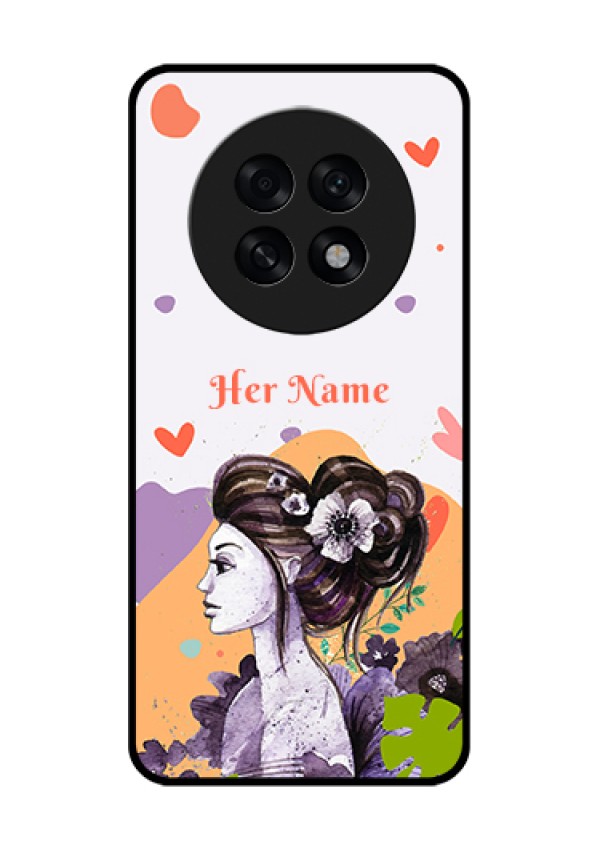 Oppo F31 Pro Plus 5G Custom Glass Phone Case - Woman And Nature Design
