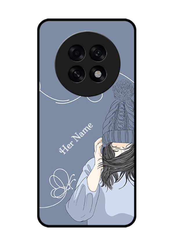 Oppo F31 Pro Plus 5G Custom Glass Phone Case - Girl In Winter Outfit Design