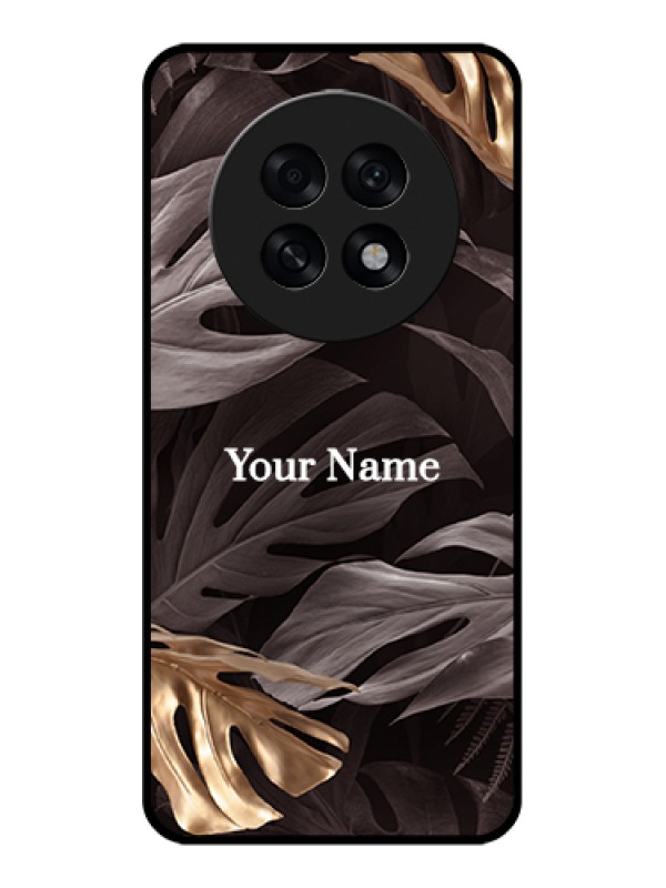 Custom Oppo F31 Pro Plus 5G Custom Glass Phone Case - Wild Leaves Digital Paint Design