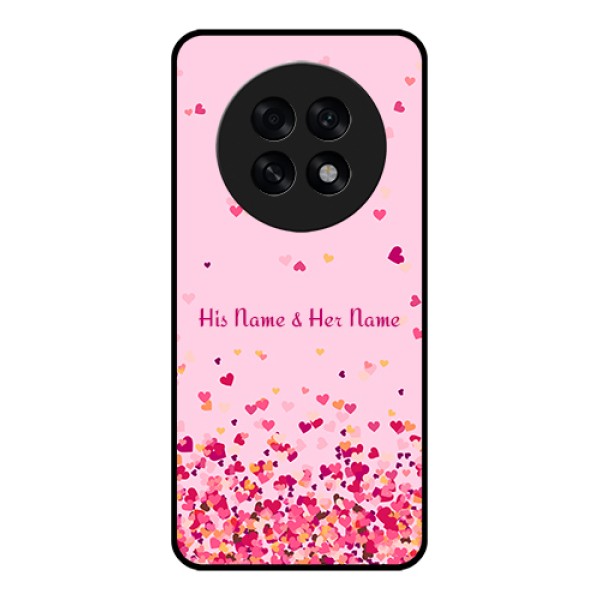 Oppo F31 Pro Plus 5G Custom Glass Phone Case - Floating Hearts Design