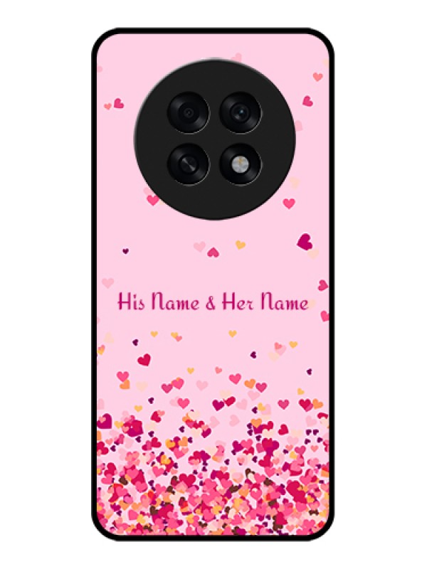 Custom Oppo F31 Pro Plus 5G Custom Glass Phone Case - Floating Hearts Design