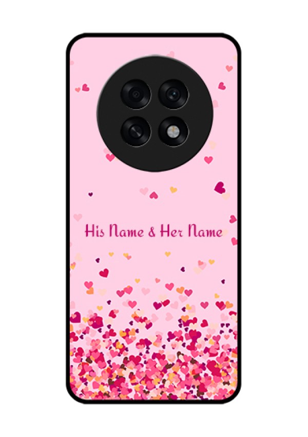 Oppo F31 Pro Plus 5G Custom Glass Phone Case - Floating Hearts Design