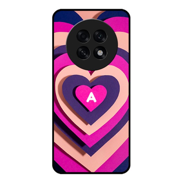 Oppo F31 Pro Plus 5G Custom Glass Phone Case - Cute Heart Pattern Design