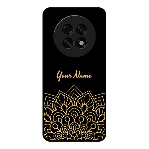 Oppo F31 Pro Plus 5G Custom Glass Phone Case - Golden Mandala Design