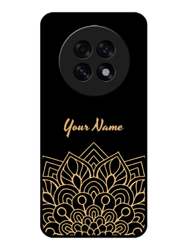 Custom Oppo F31 Pro Plus 5G Custom Glass Phone Case - Golden Mandala Design