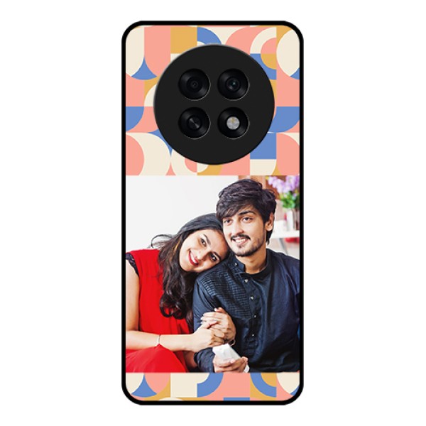 Oppo F31 Pro Plus 5G Custom Glass Phone Case - Semi - Circle Maze Pattern Design