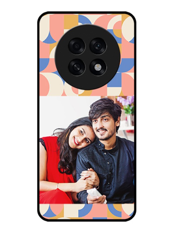 Custom Oppo F31 Pro Plus 5G Custom Glass Phone Case - Semi - Circle Maze Pattern Design