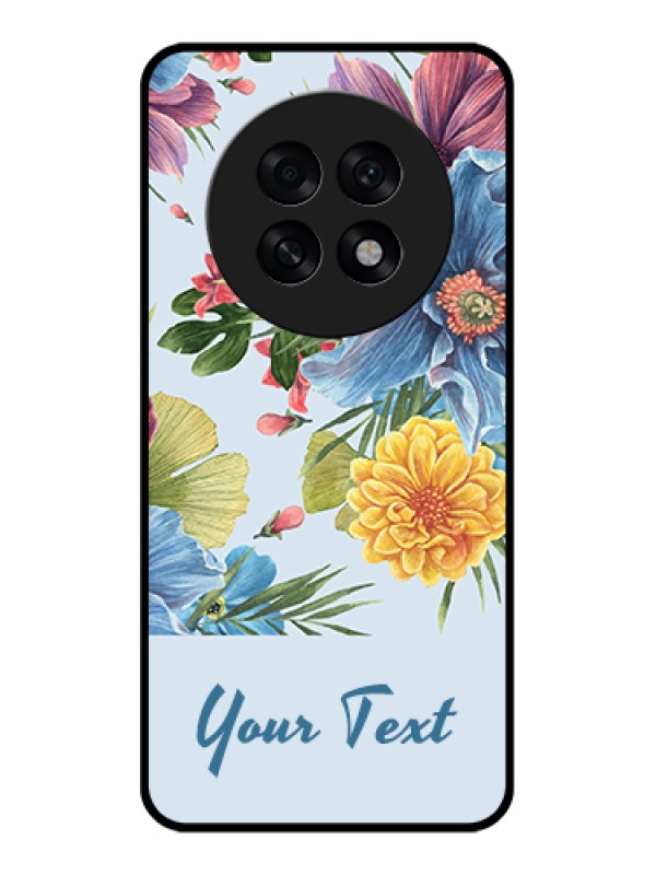 Custom Oppo F31 Pro Plus 5G Custom Glass Phone Case - Stunning Watercolored Flowers Painting Design