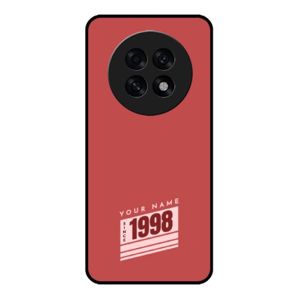 Oppo F31 Pro Plus 5G Custom Glass Phone Case - Red Custom Year Of Birth Design Oppo F31 Pro Plus 5G Custom Glass Phone Case - Red Custom Year Of Birth Design