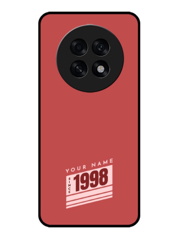 Custom Oppo F31 Pro Plus 5G Custom Glass Phone Case - Red Custom Year Of Birth Design