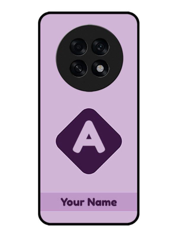 Custom Oppo F31 Pro Plus 5G Custom Glass Phone Case - Custom Letter In Curved Badge Design