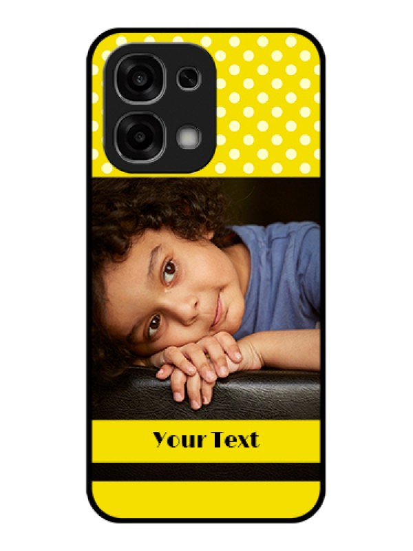 Custom Oppo F33 5G Custom Glass Phone Case - Bright Yellow Case Design