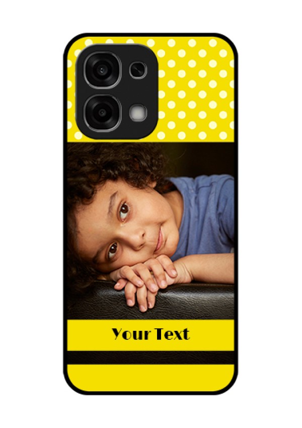 Oppo F33 5G Custom Glass Phone Case - Bright Yellow Case Design