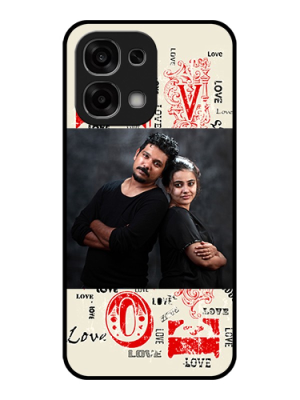 Custom Oppo F33 5G Custom Glass Phone Case - Trendy Love Design Case