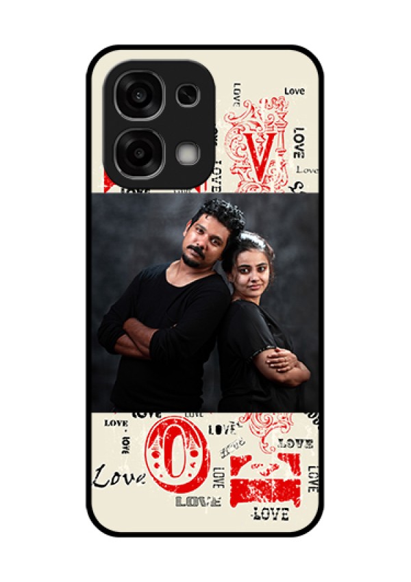 Oppo F33 5G Custom Glass Phone Case - Trendy Love Design Case