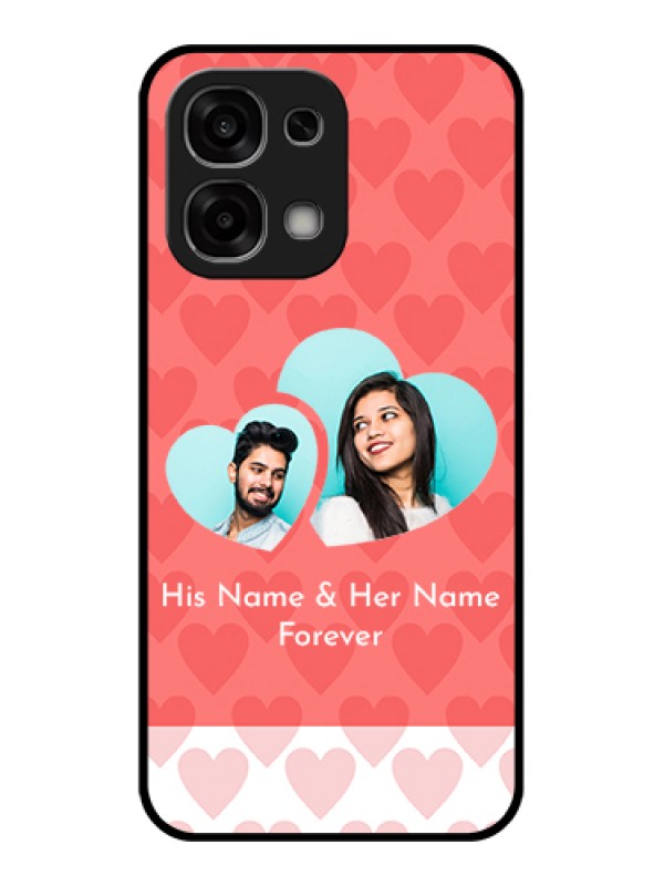 Custom Oppo F33 5G Custom Glass Phone Case - Couple Pic Upload Design