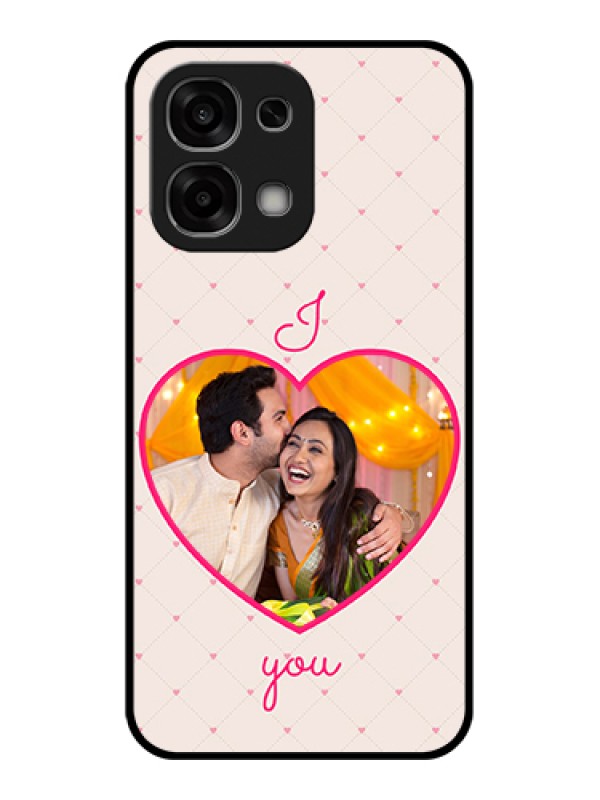 Custom Oppo F33 5G Custom Glass Phone Case - Heart Shape Design