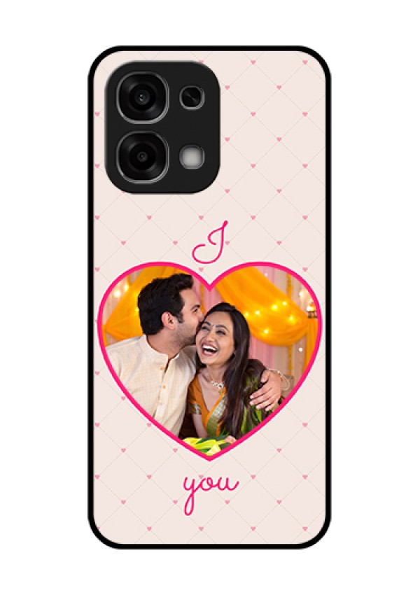 Oppo F33 5G Custom Glass Phone Case - Heart Shape Design