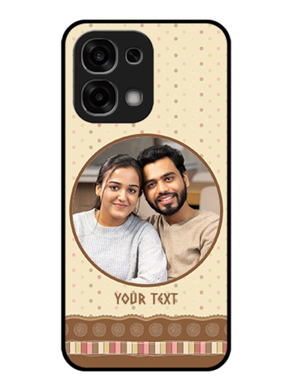 Custom Oppo F33 5G Custom Glass Phone Case - Brown Dotted Mobile Case Design