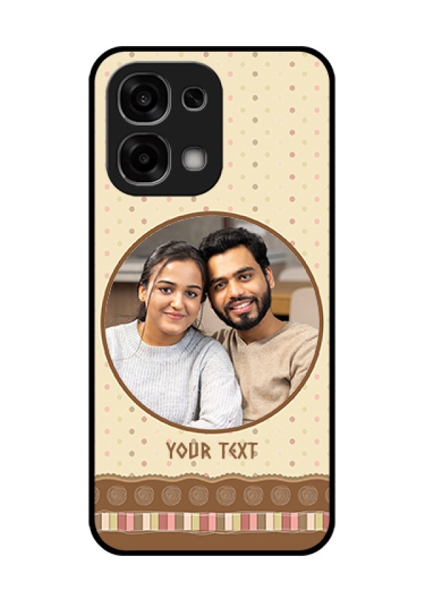 Oppo F33 5G Custom Glass Phone Case - Brown Dotted Mobile Case Design