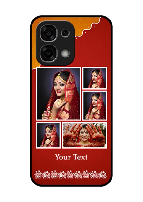 Oppo F33 5G Custom Glass Phone Case - Wedding Pic Upload Design