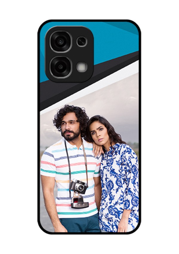 Oppo F33 5G Custom Glass Phone Case - Simple Pattern Photo Upload Design