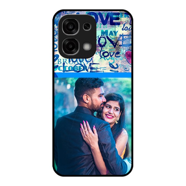 Oppo F33 5G Custom Glass Phone Case - Colorful Love Design