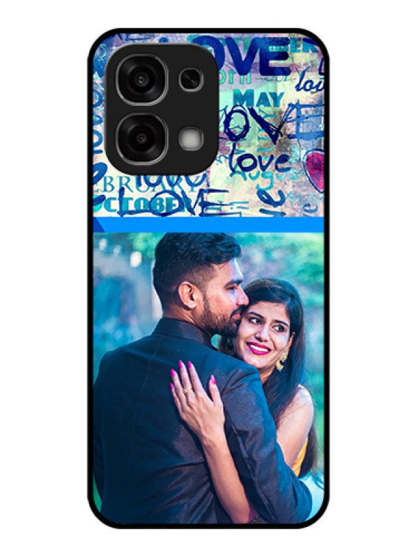 Custom Oppo F33 5G Custom Glass Phone Case - Colorful Love Design