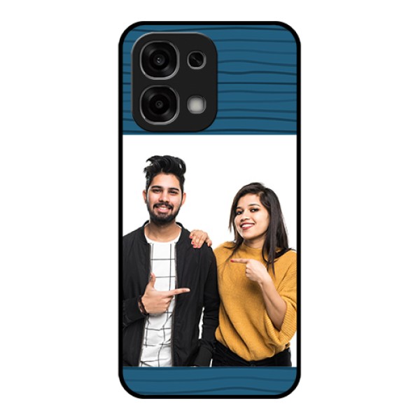Oppo F33 5G Custom Glass Phone Case - Blue Pattern Cover Design Oppo F33 5G Custom Glass Phone Case - Blue Pattern Cover Design