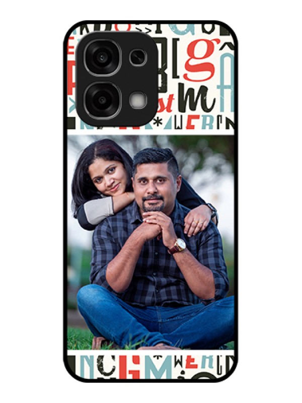 Custom Oppo F33 5G Custom Glass Phone Case - Alphabet Design