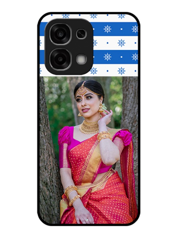 Custom Oppo F33 5G Custom Glass Phone Case - Snow Pattern Design
