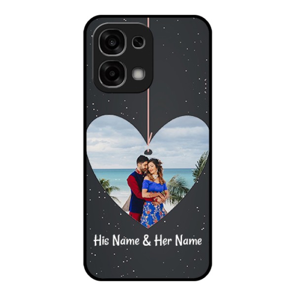 Oppo F33 5G Custom Glass Phone Case - Hanging Heart Design