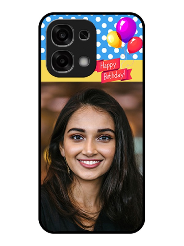 Custom Oppo F33 5G Custom Glass Phone Case - Happy Birthday Design