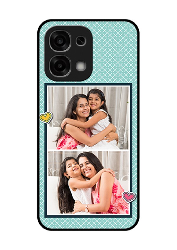 Oppo F33 5G Custom Glass Phone Case - 2 Image Holder With Pattern Design