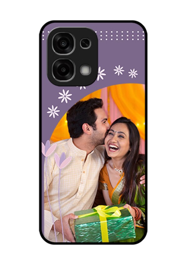 Oppo F33 5G Custom Glass Phone Case - Lavender Flowers Design
