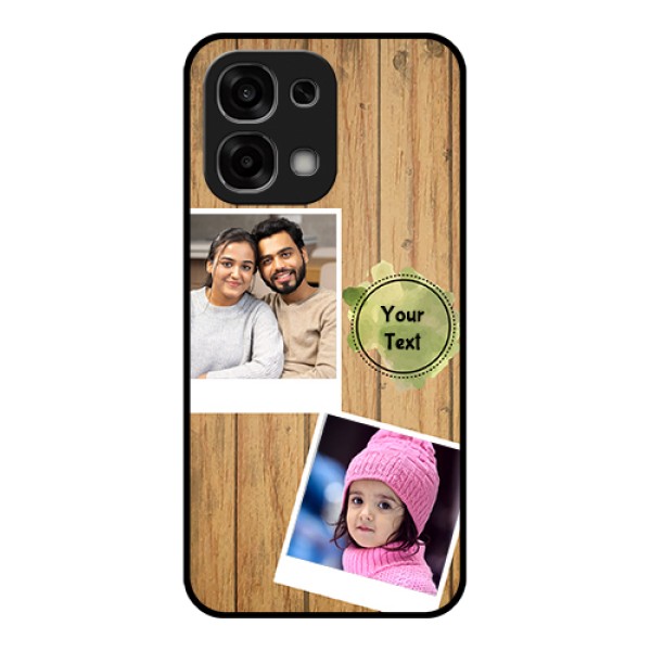 Oppo F33 5G Custom Glass Phone Case - Wooden Texture Design