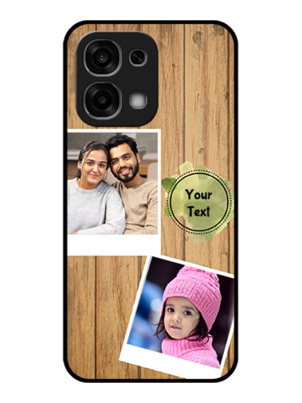 Custom Oppo F33 5G Custom Glass Phone Case - Wooden Texture Design