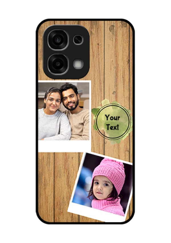 Oppo F33 5G Custom Glass Phone Case - Wooden Texture Design