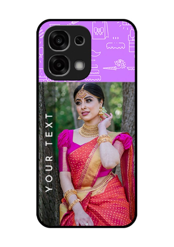 Oppo F33 5G Custom Glass Phone Case - Birthday Icons Design