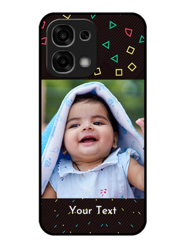 Custom Oppo F33 5G Custom Glass Phone Case - With Confetti Birthday Design