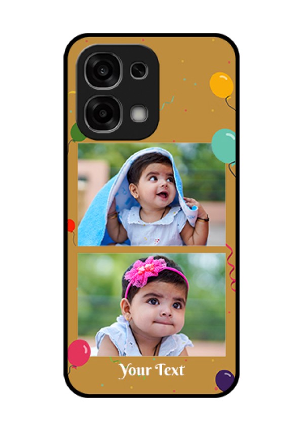Oppo F33 5G Custom Glass Phone Case - Image Holder With Birthday Celebrations Design