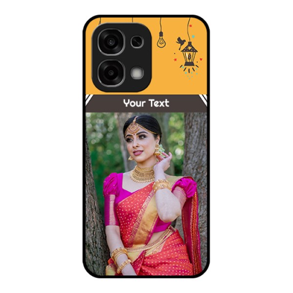 Oppo F33 5G Custom Glass Phone Case - With Family Picture And Icons Oppo F33 5G Custom Glass Phone Case - With Family Picture And Icons