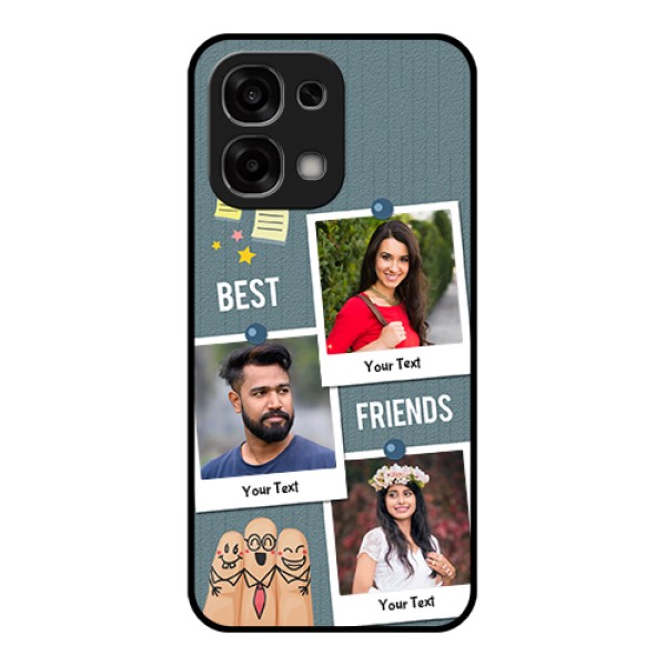 Oppo F33 5G Custom Glass Phone Case - Sticky Frames And Friendship Design Oppo F33 5G Custom Glass Phone Case - Sticky Frames And Friendship Design