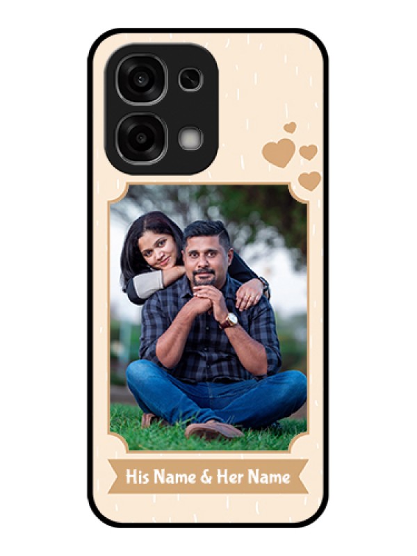 Custom Oppo F33 5G Custom Glass Phone Case - With Confetti Love Design