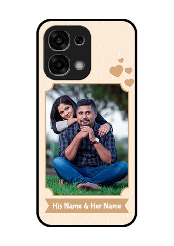 Oppo F33 5G Custom Glass Phone Case - With Confetti Love Design