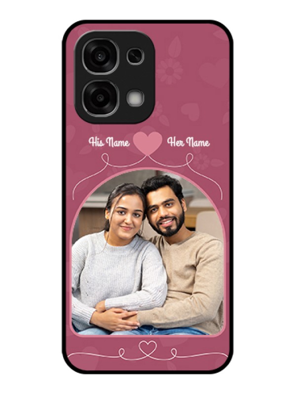 Custom Oppo F33 5G Custom Glass Phone Case - Love Floral Design